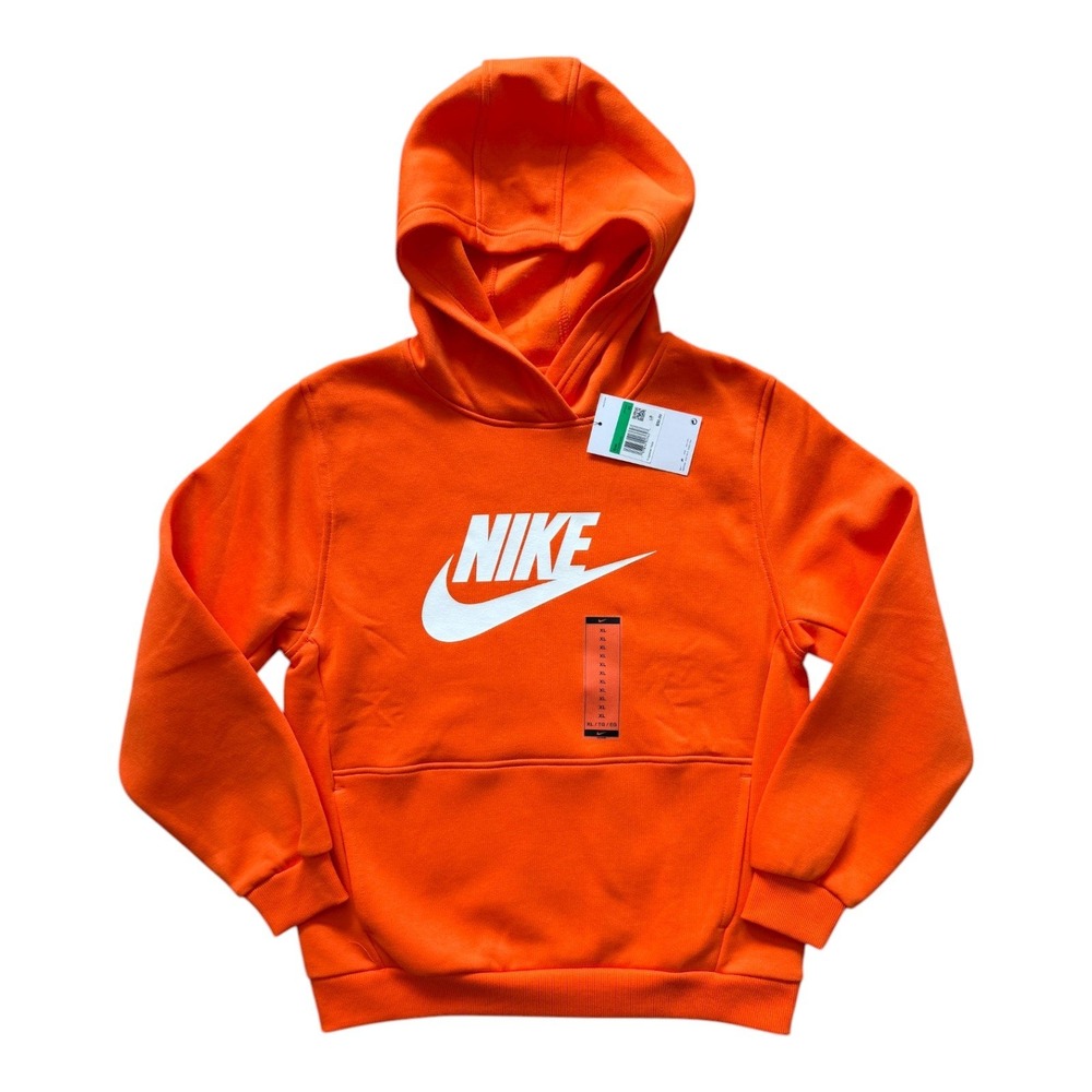 Nike Fleece Pullover Hoodie Orange - XL (NWT)